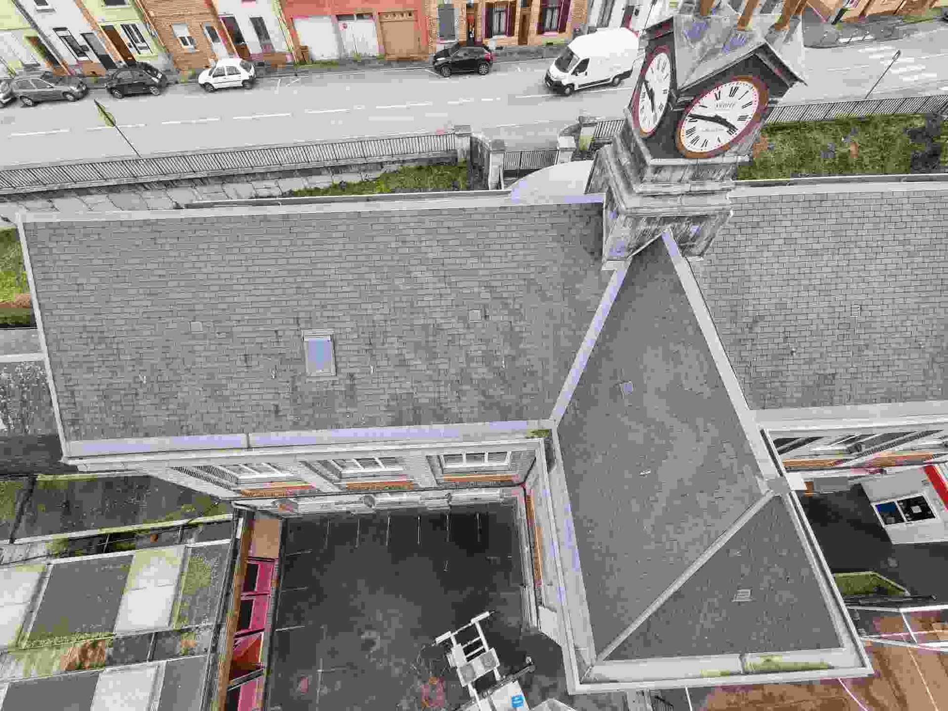 Vue aérienne des toits