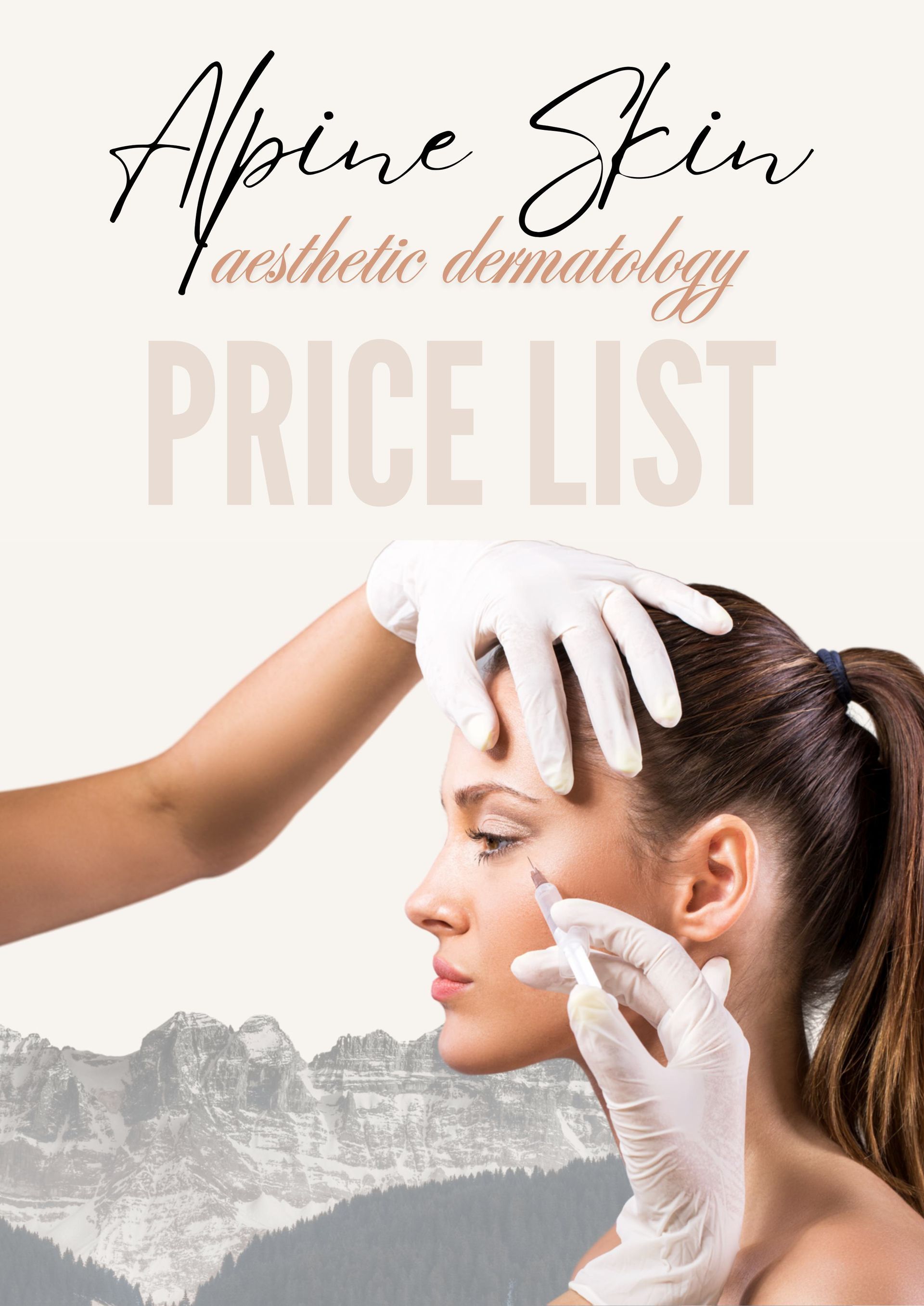 Liste des prix  prestations Alpin Skin /dermablading / manucures/pédicures