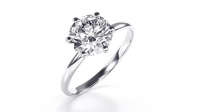 Bague or blanc et diamant