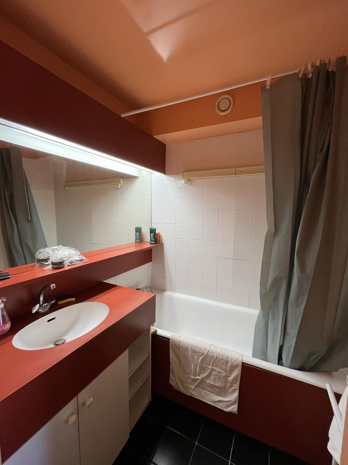 Salle de bains avant.