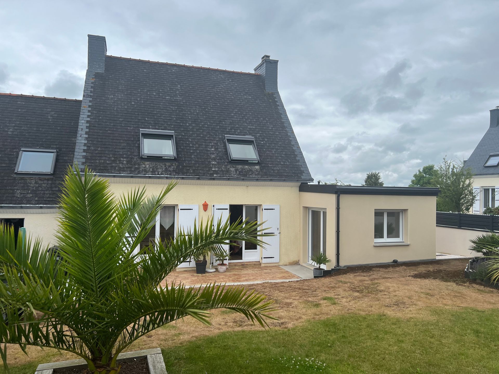 Travaux d'extension d'une maison dans le Finistère Nord