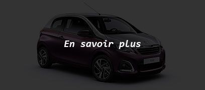 Peugeot 108 avec la mention En savoir plus.
