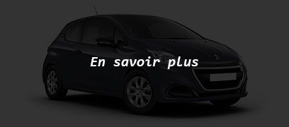 Peugeot 208 avec la mention En savoir plus.