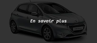 Peugeot 208 avec la mention En savoir plus.