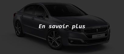 Une berline Peugeot 508 avec la mention En savoir plus.