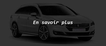 Peugeot 508 SW break blanche avec la mention En savoir plus.