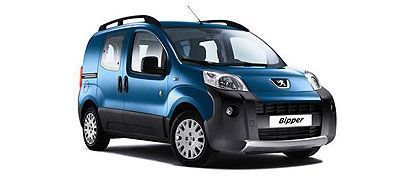 Peugeot Bipper bleu.