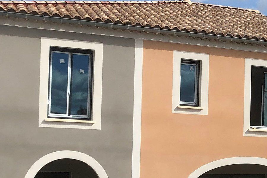 Revêtement de façade bicolore