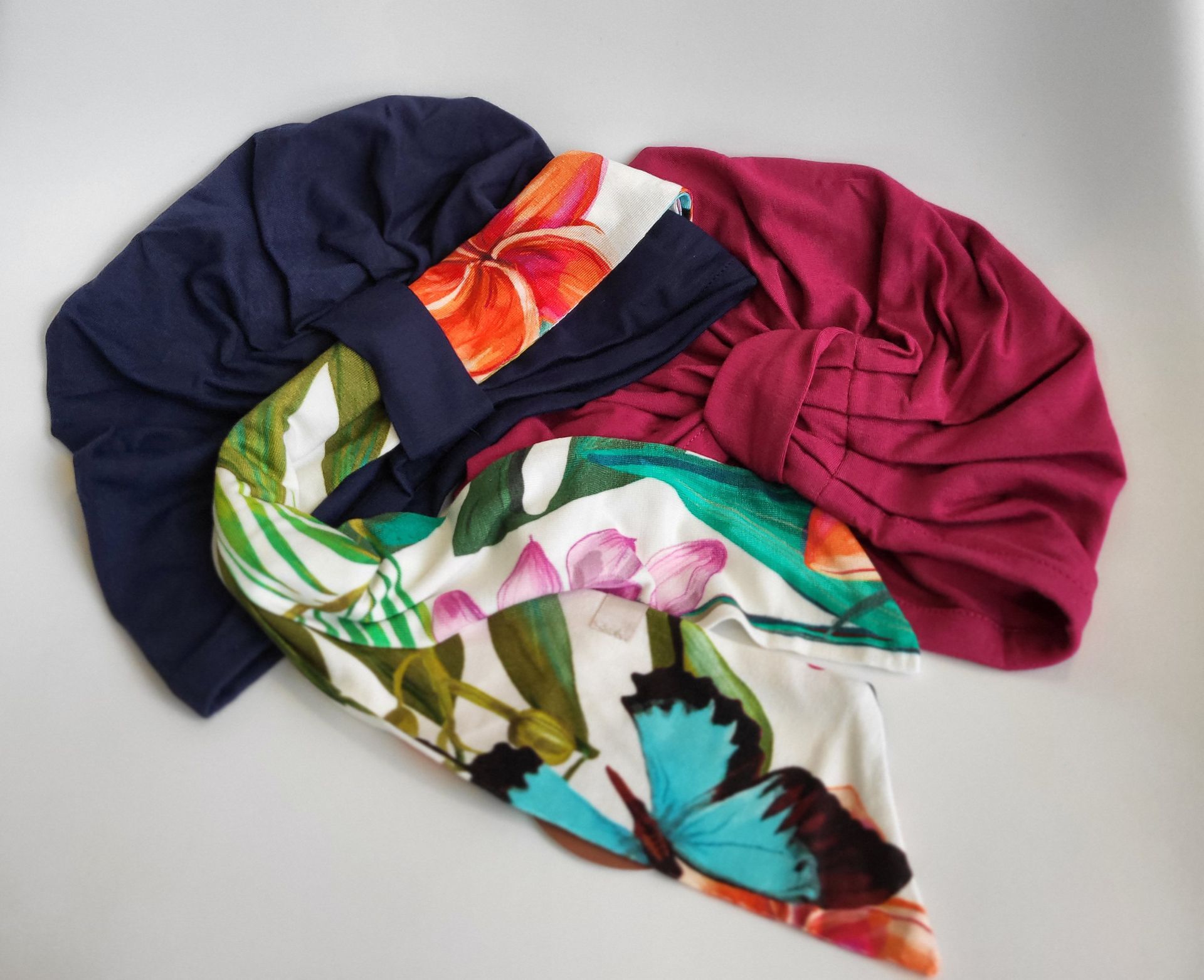 Lot de 3 turbans colorés