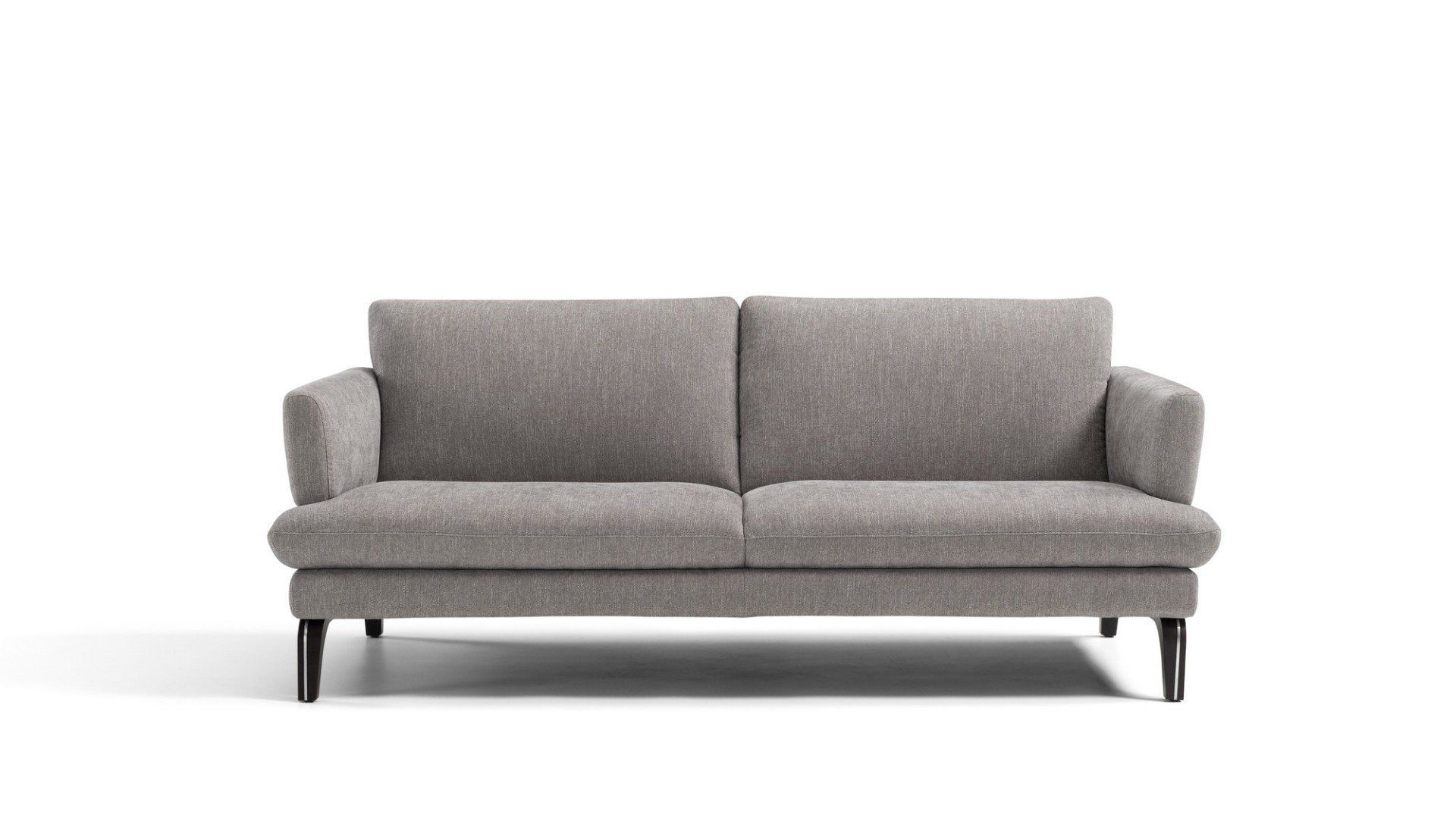 Canapé en tissu 2 places sur pied et gris