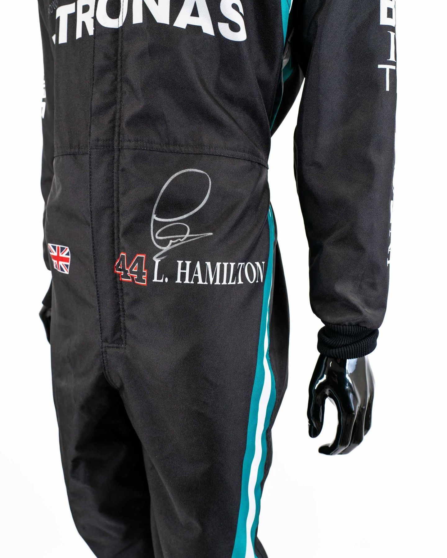 Lewis Hamilton Signed Mercedes AMG F1 Team Replica Racing Suit Complete Outfit