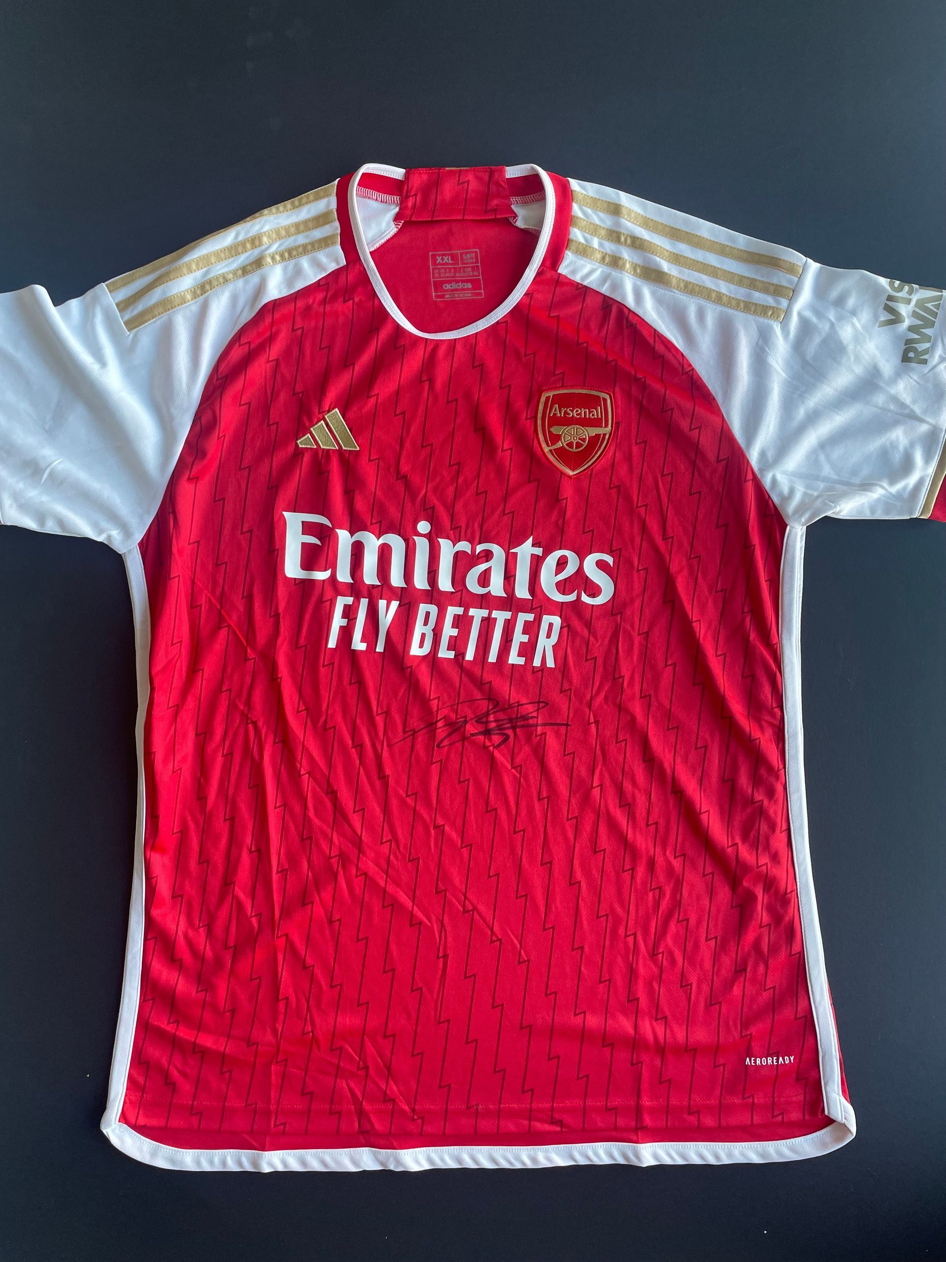 Declan Rice Signed Arsenal Shirt 2023-24 season