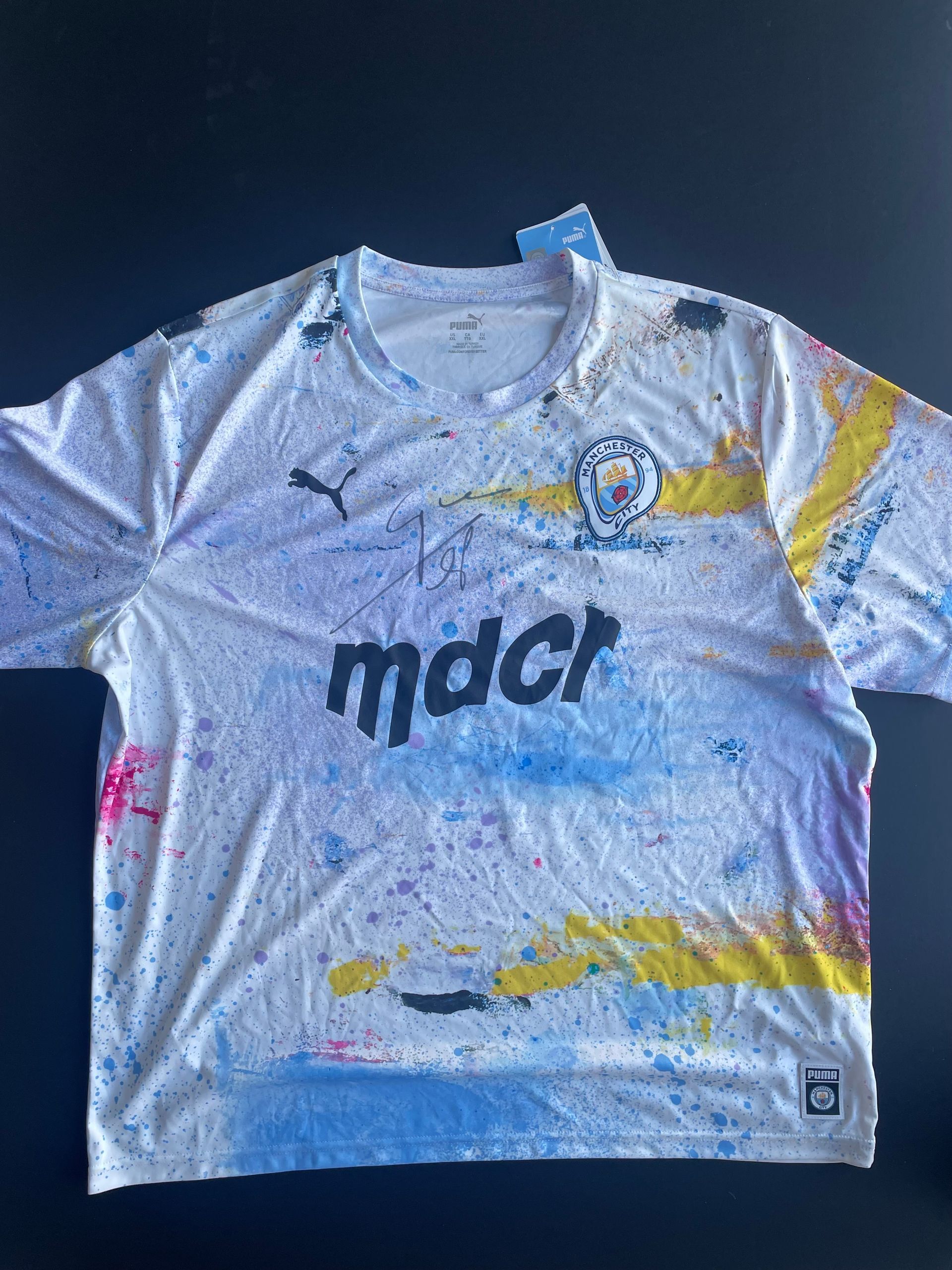 Pep Guardiola Signed 'Madchester' City Away Shirt  2019-20 season