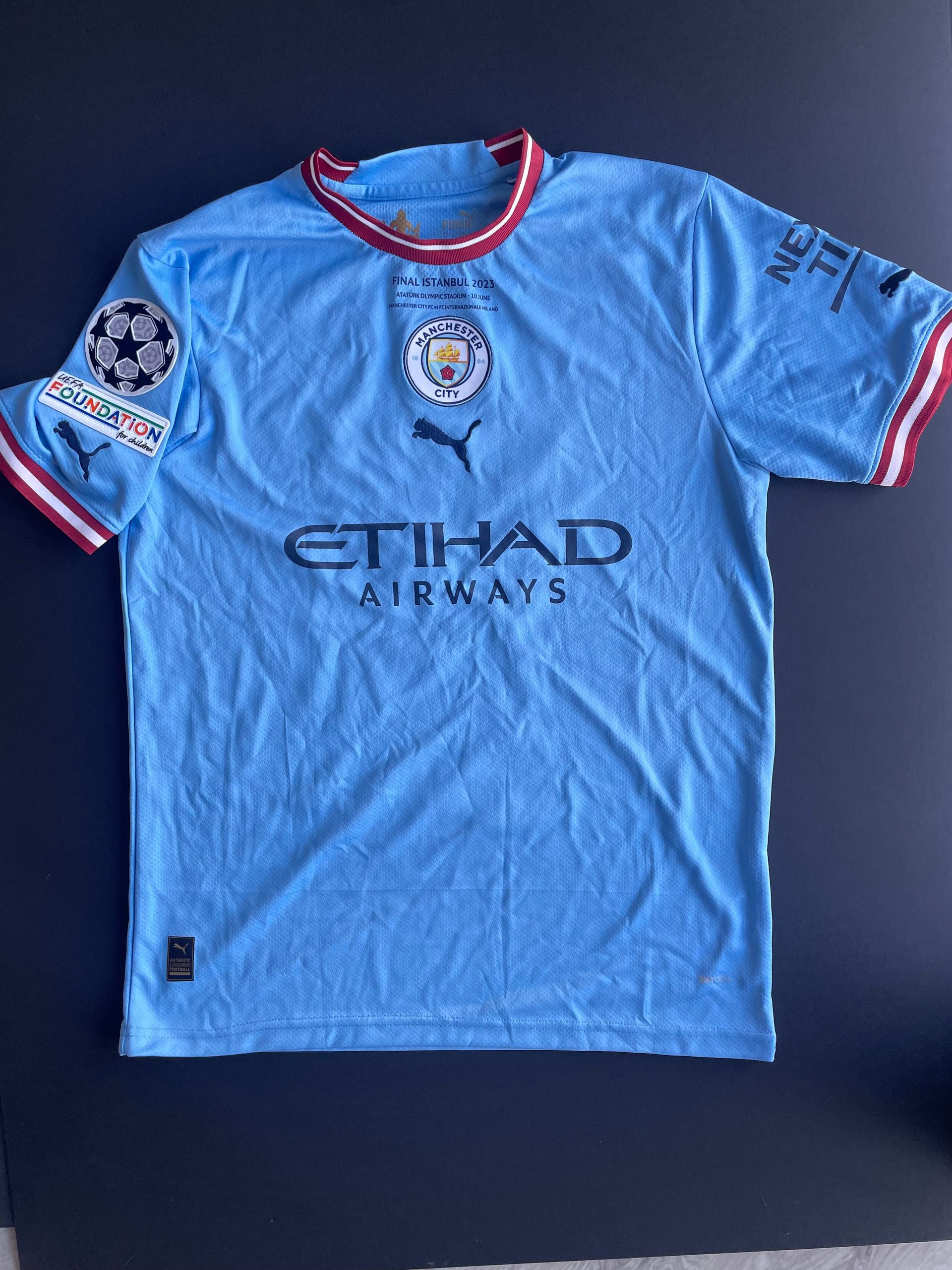 Rodri Signed Manchester City 2023 Istanbul champions league  final shirt