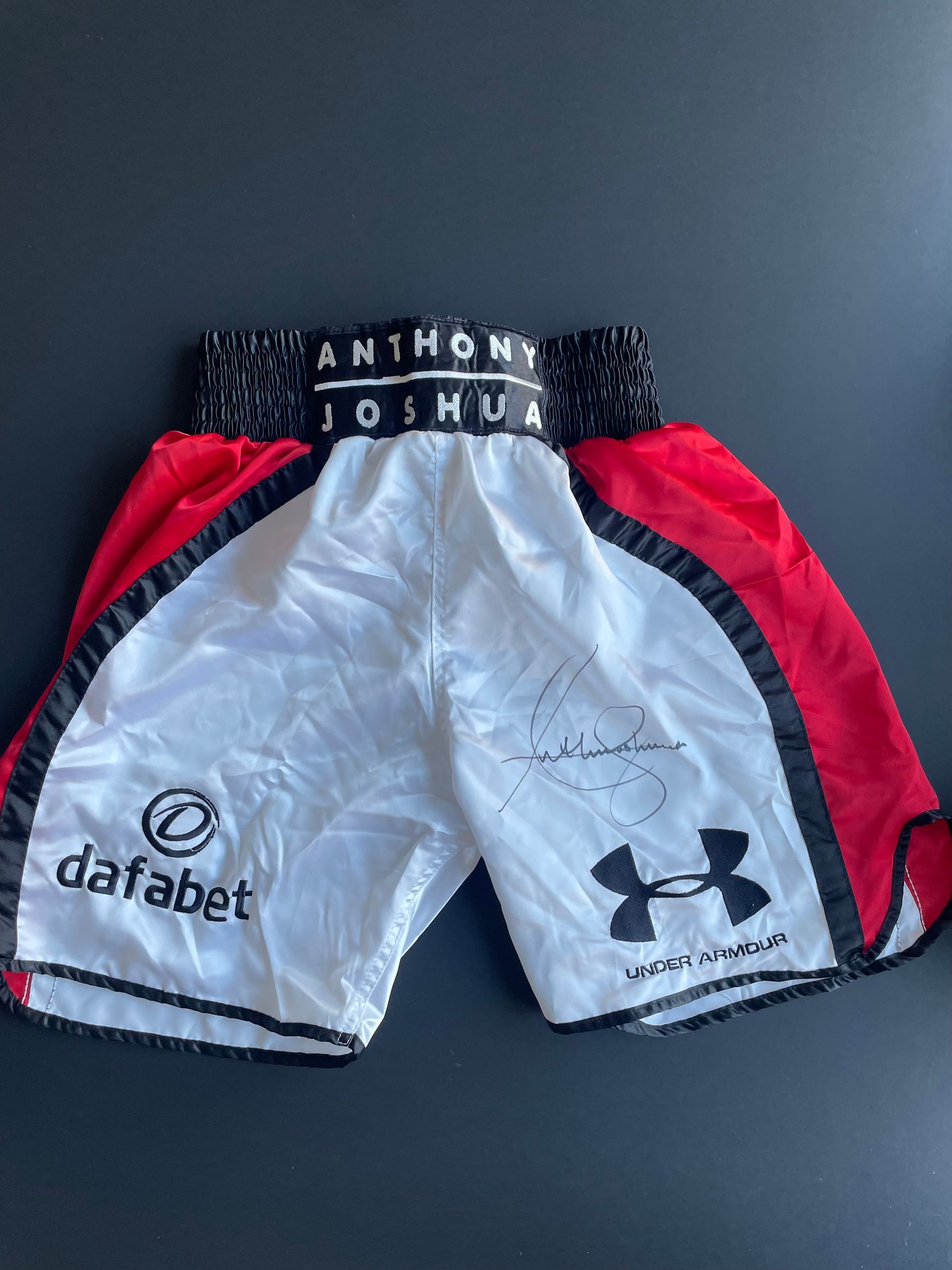 Anthony Joshua Signed Boxing Shorts