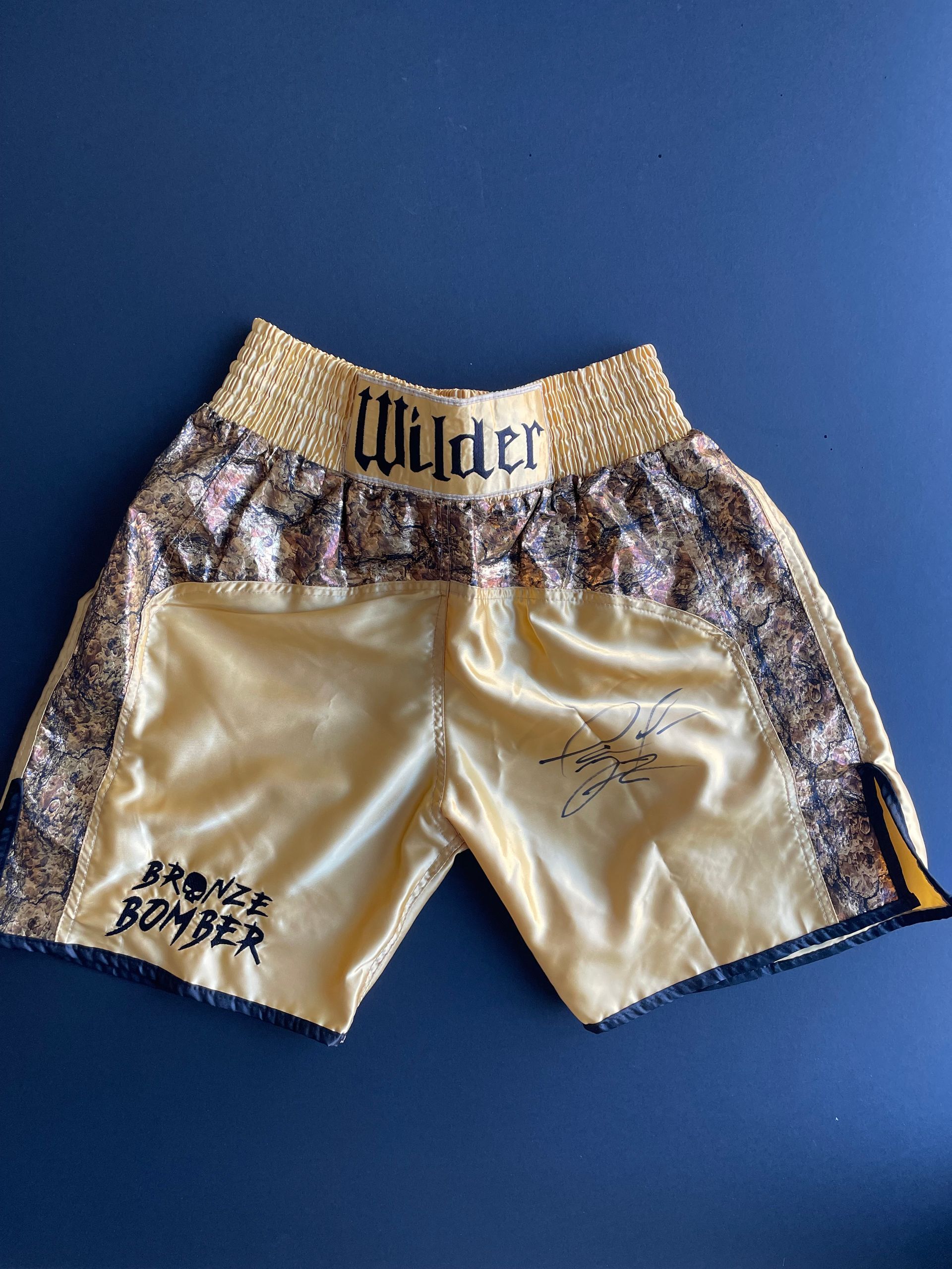 Deontay Wilder signed boxing Shorts