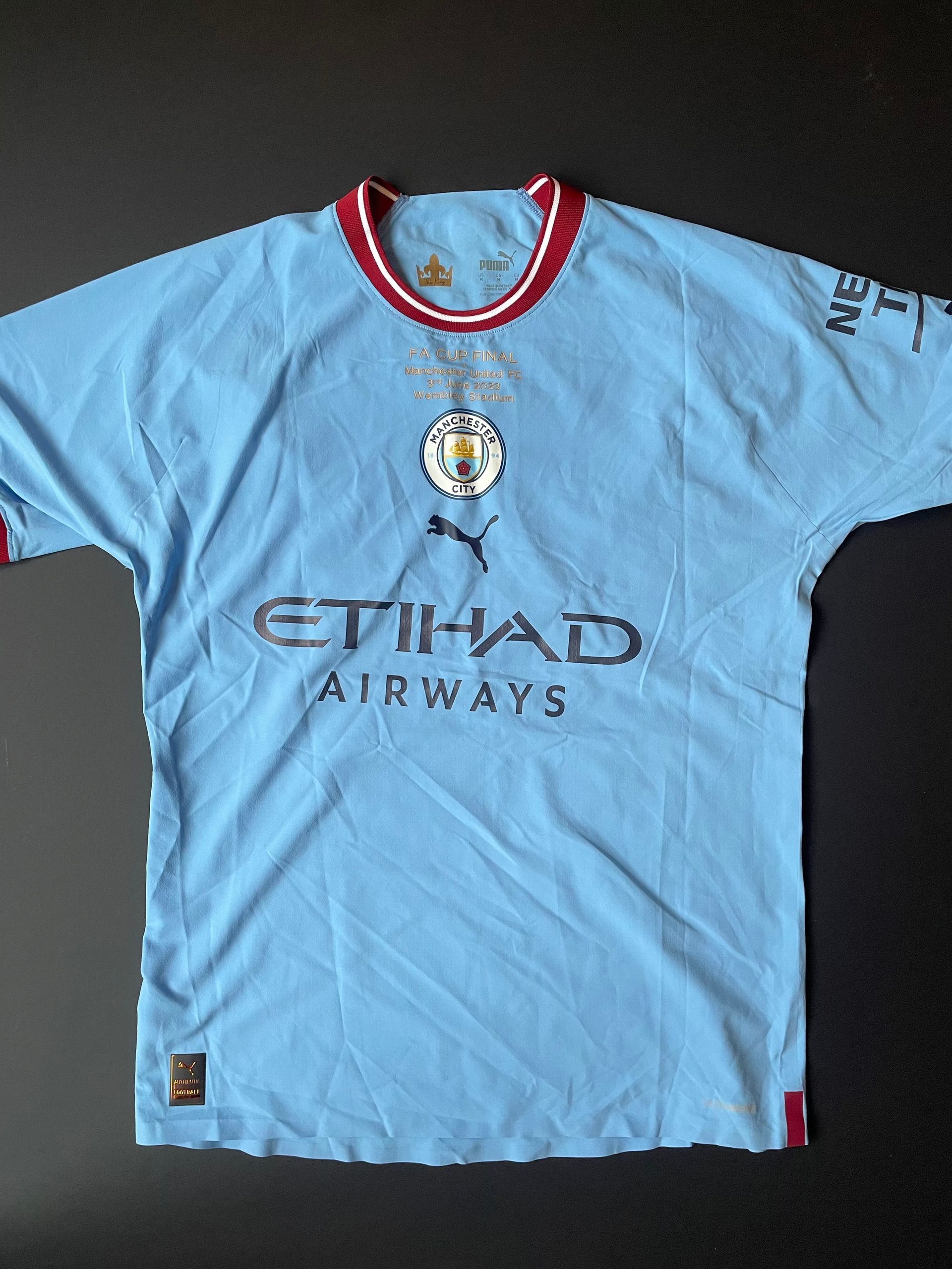 Cole Palmer's Personal Match Prepared FA Cup Final Shirt from the 2022-23 season