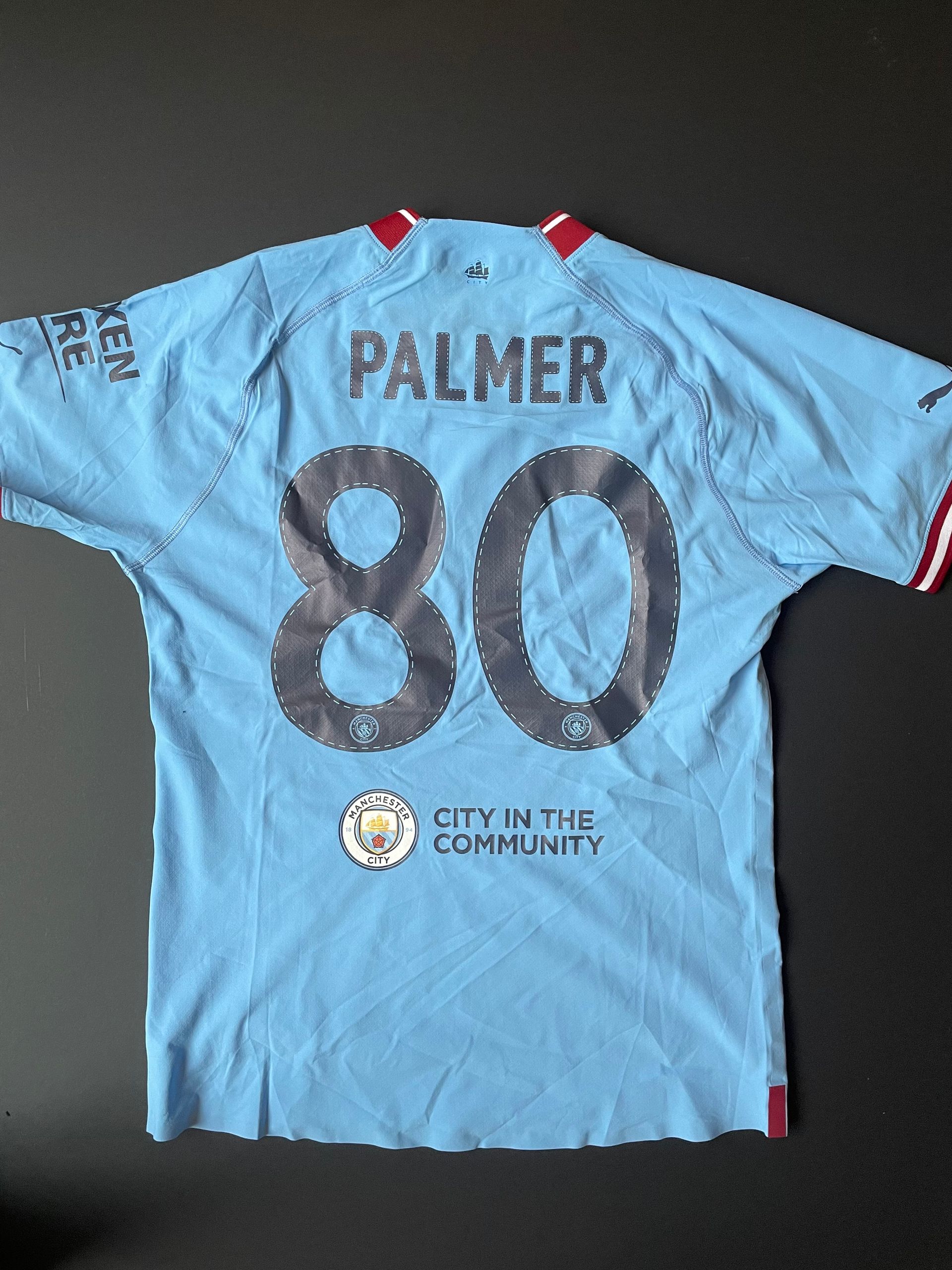 Cole Palmer's Personal Match Prepared FA Cup Final Shirt from the 2022-23 season