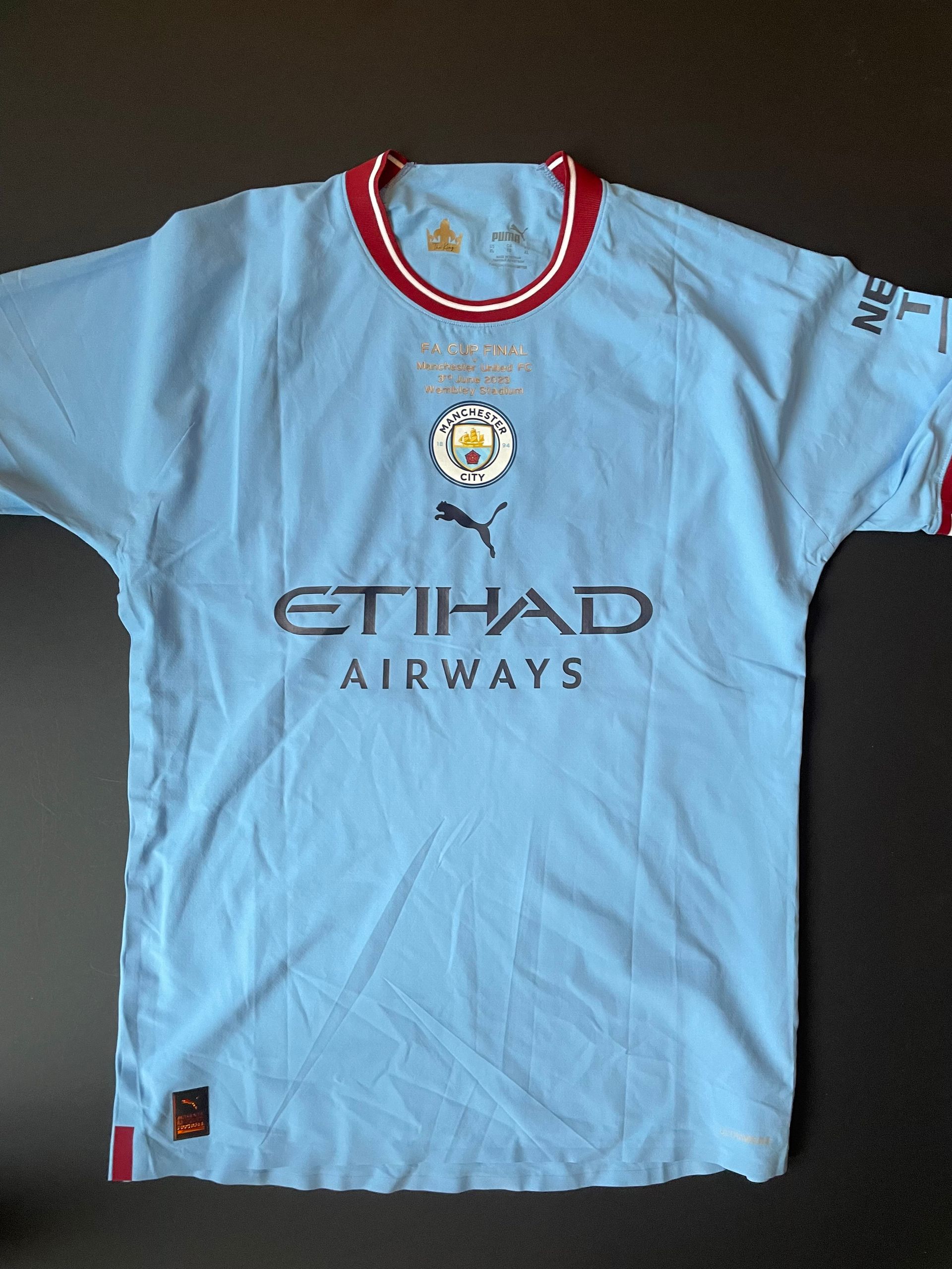 Phil Foden Personal Match Prepared FA Cup Final Shirt 2022-23 season