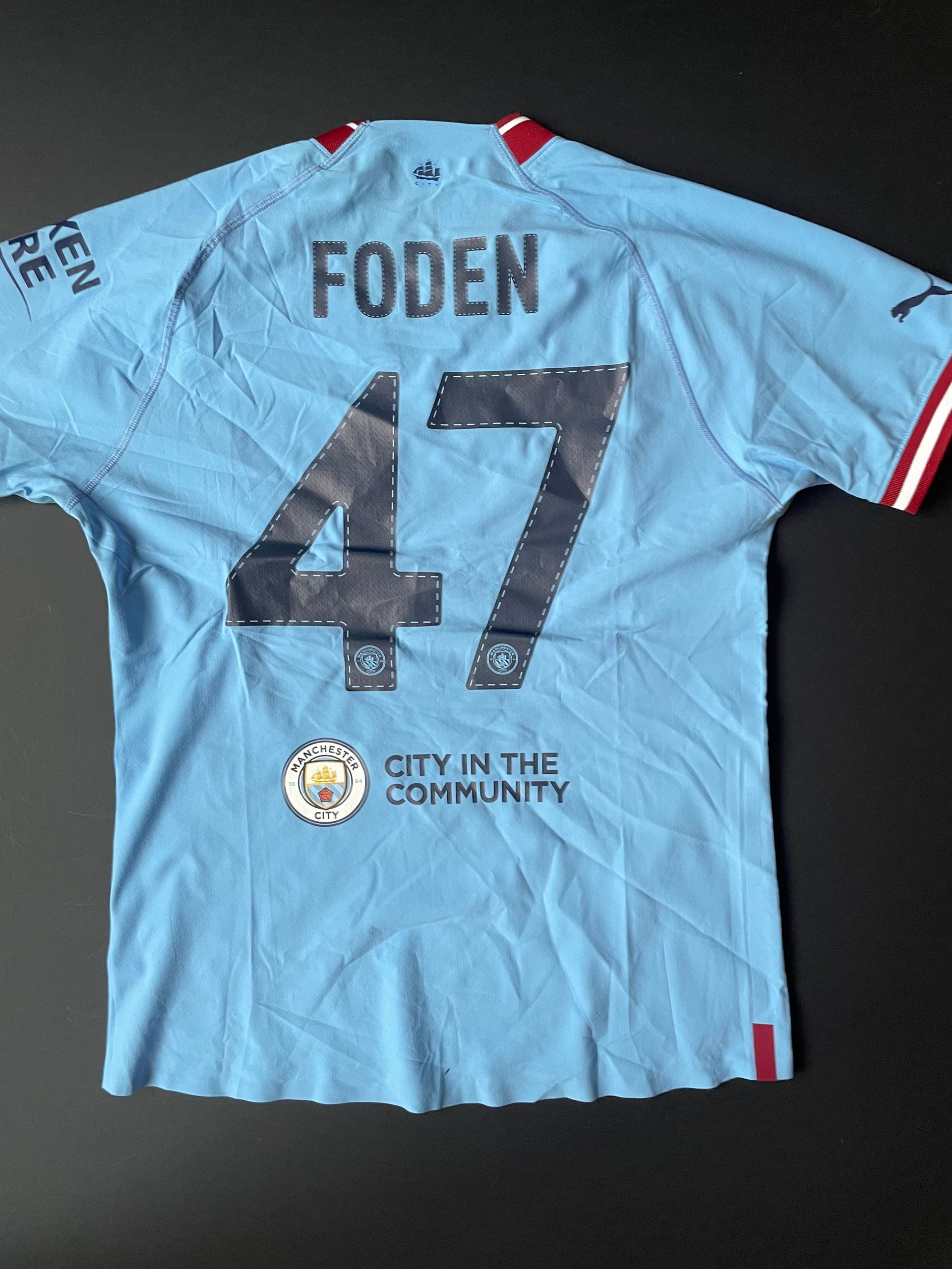Phil Foden Personal Match Prepared FA Cup Final Shirt 2022-23 season