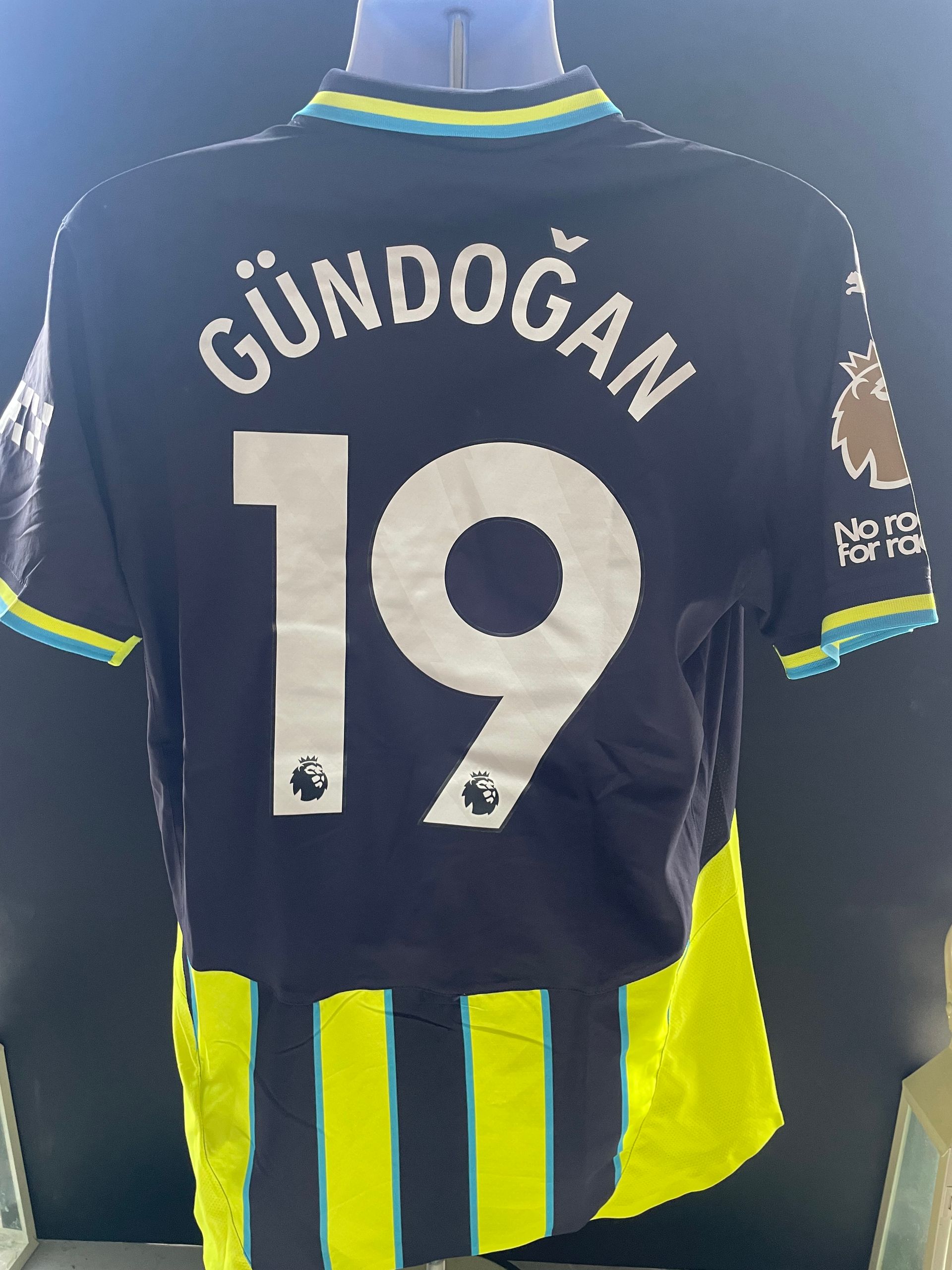 İlkay Gündoğan's Match Prepared Premier League Away Shirt from the 2022-23 Season