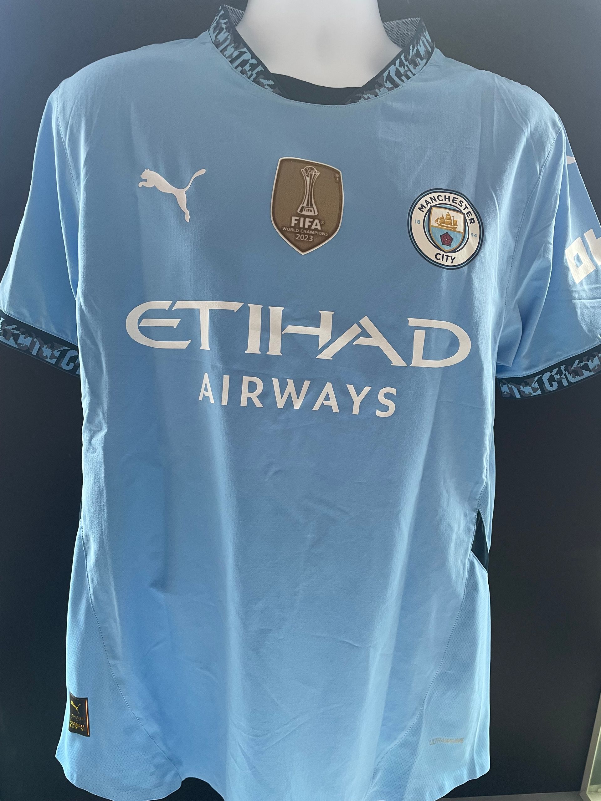 Vitor Reis Manchester City 2024–25 Home Shirt (Match Issue)