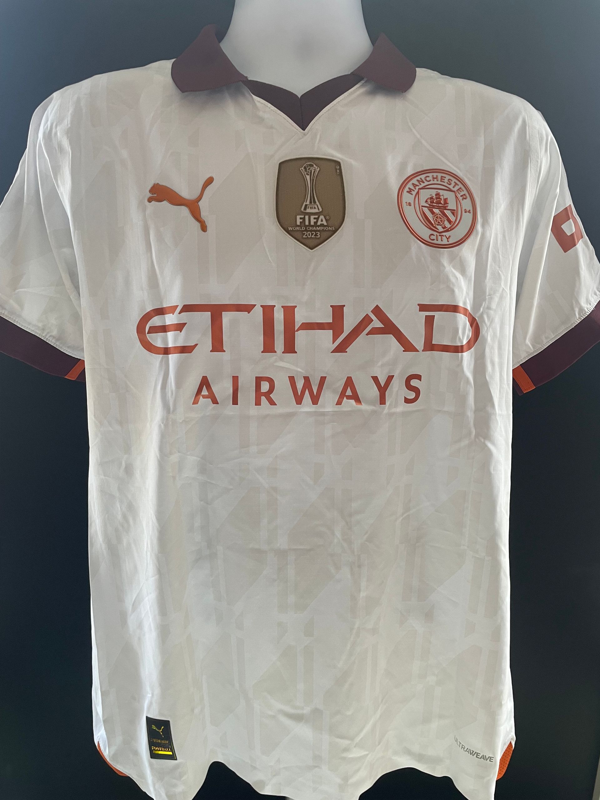 Julián Álvarez Player-Issue Official 2023–24 Season Manchester City Away Shirt