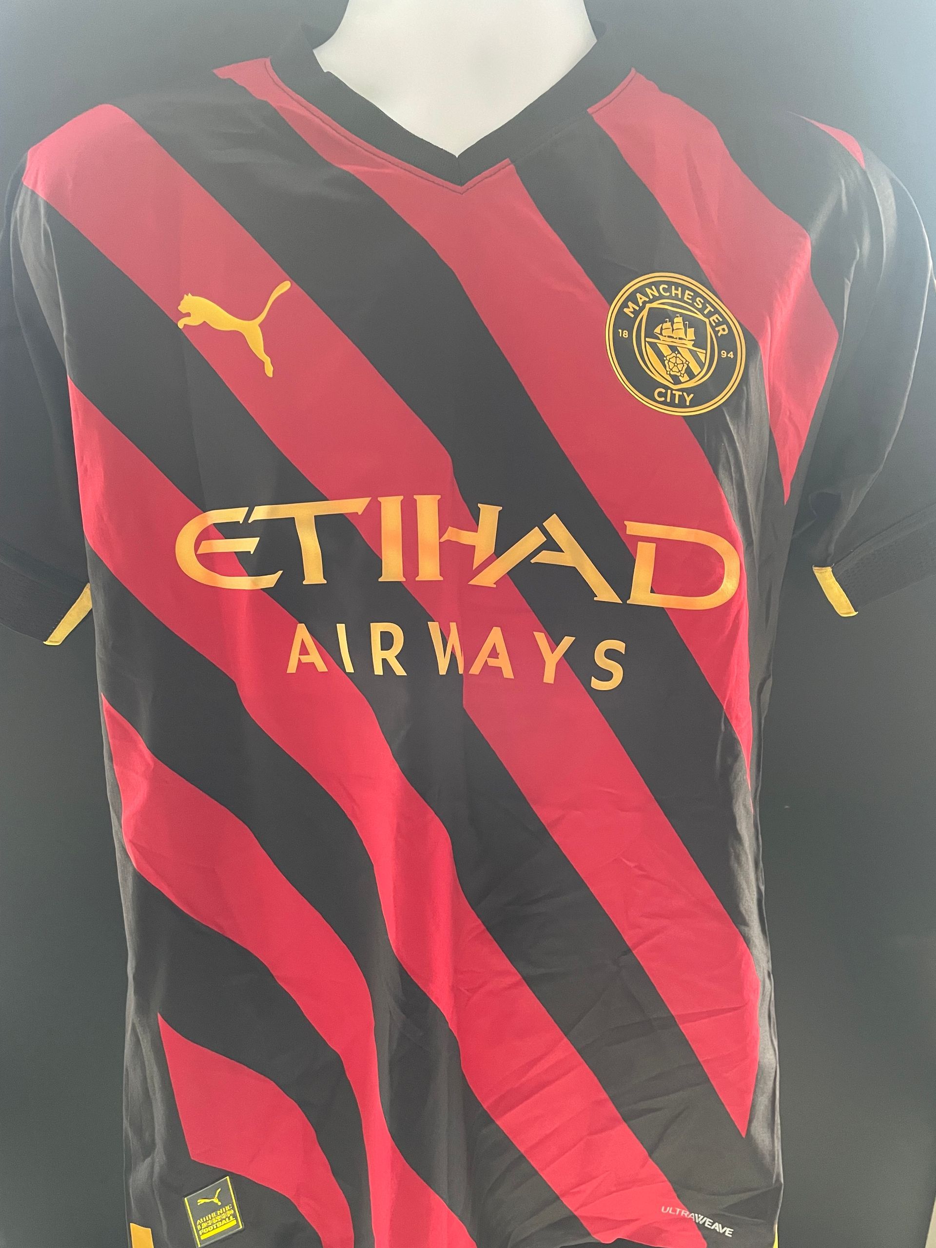 Bernardo Silva Official Manchester City Player-Issue Third Shirt Treble-Winning 2022–23 Season
