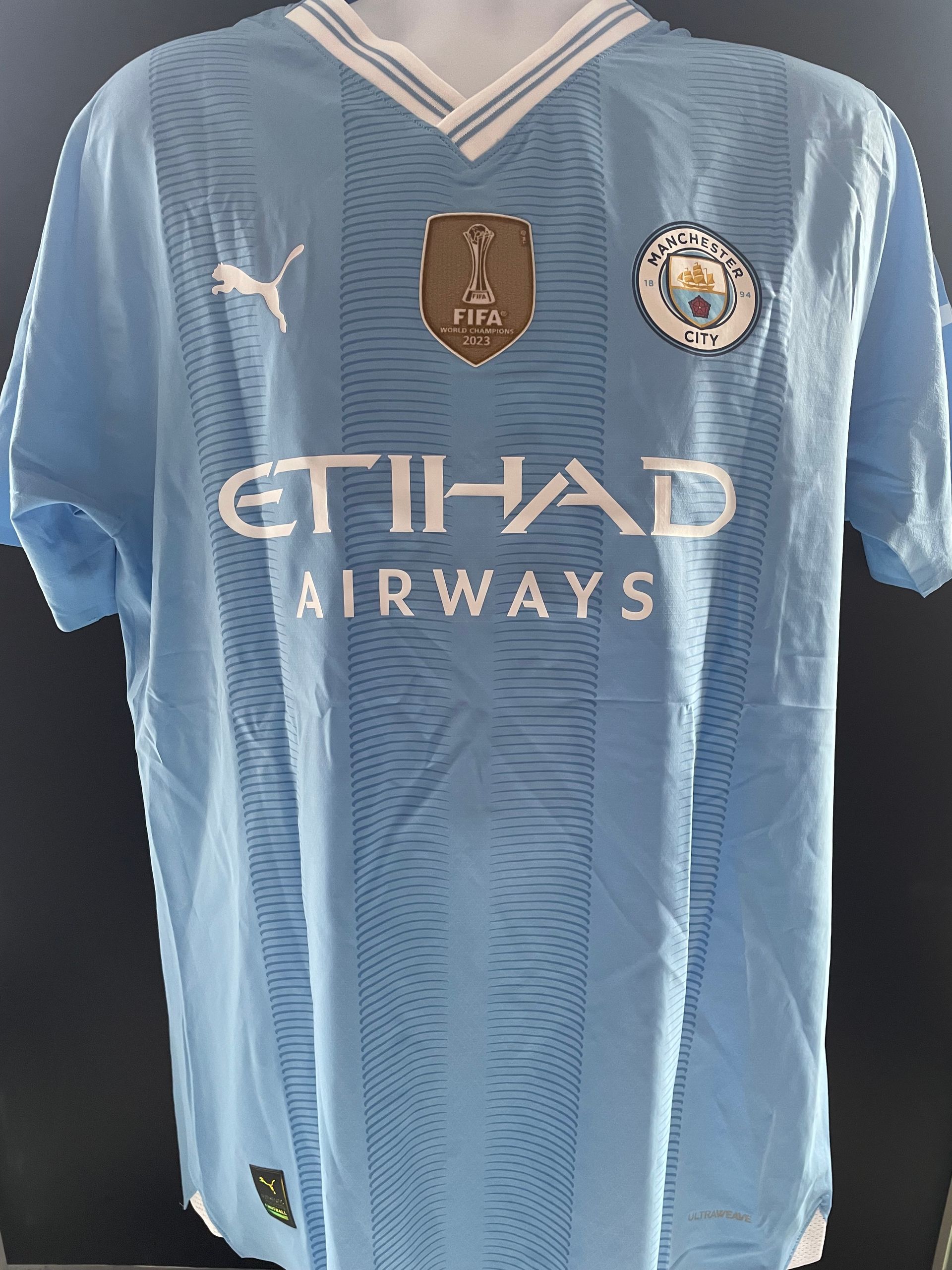 Erling Haaland Manchester City Player-Issue Home Shirt 2023–24 season
