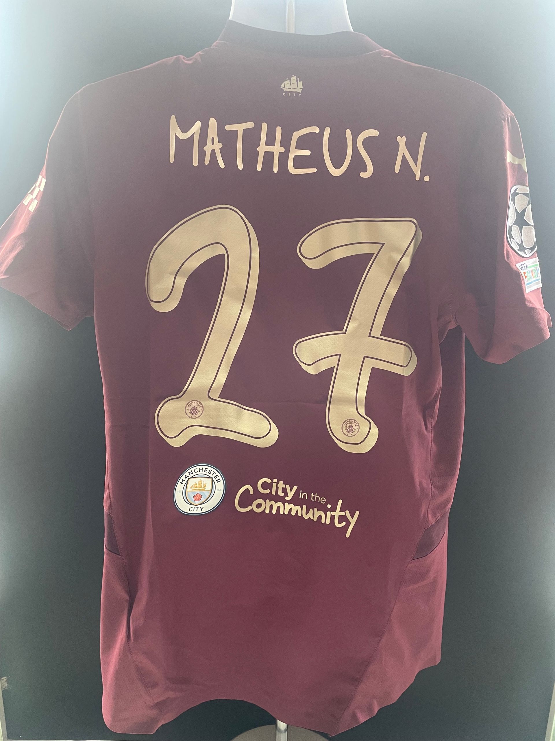 Matheus Nunes  Man City Away Shirt – 2023-24 Player Issue (COA Included)