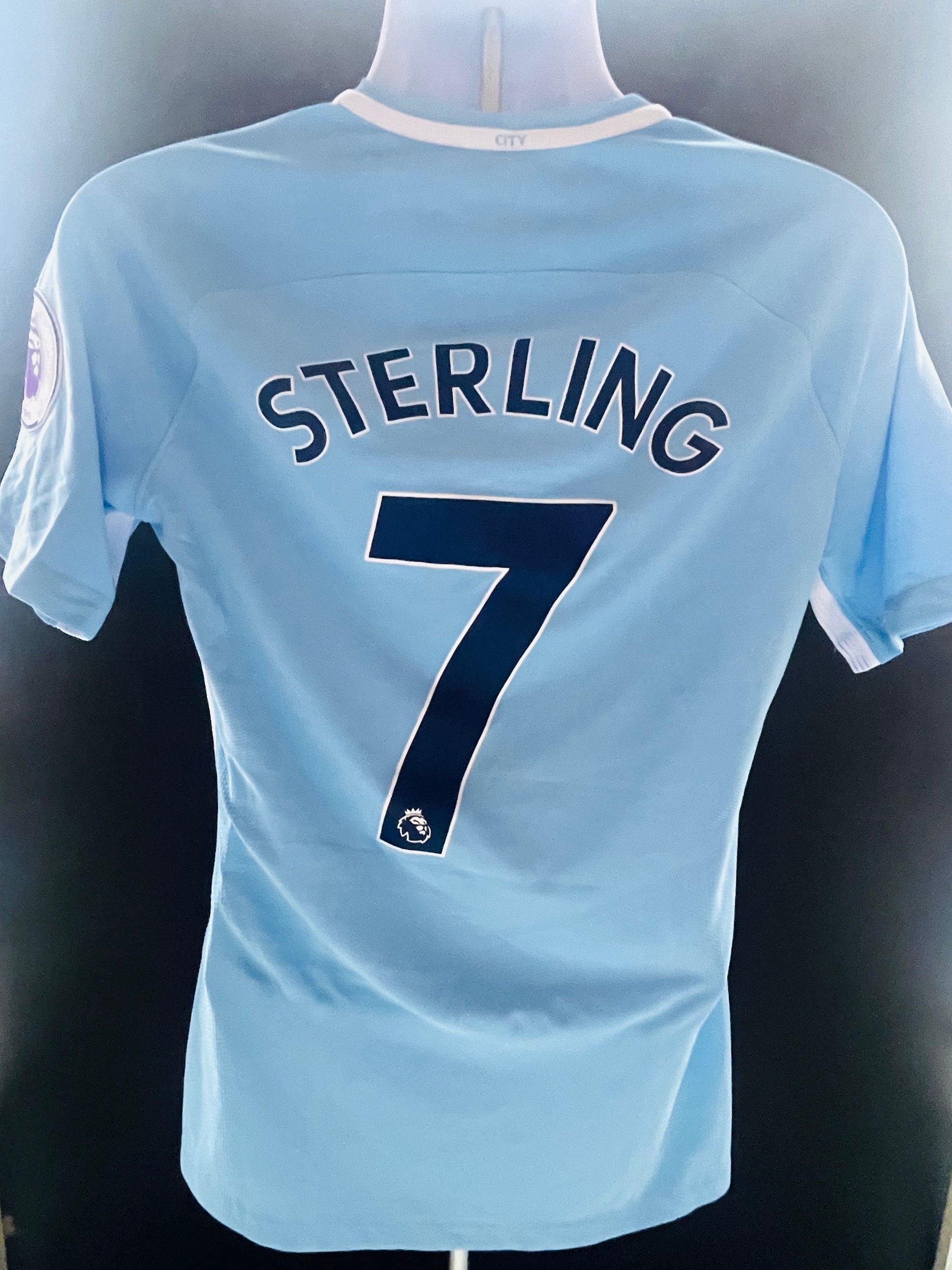 Raheem Sterling 2019-20 Manchester City Home Shirt (Player Issue)
