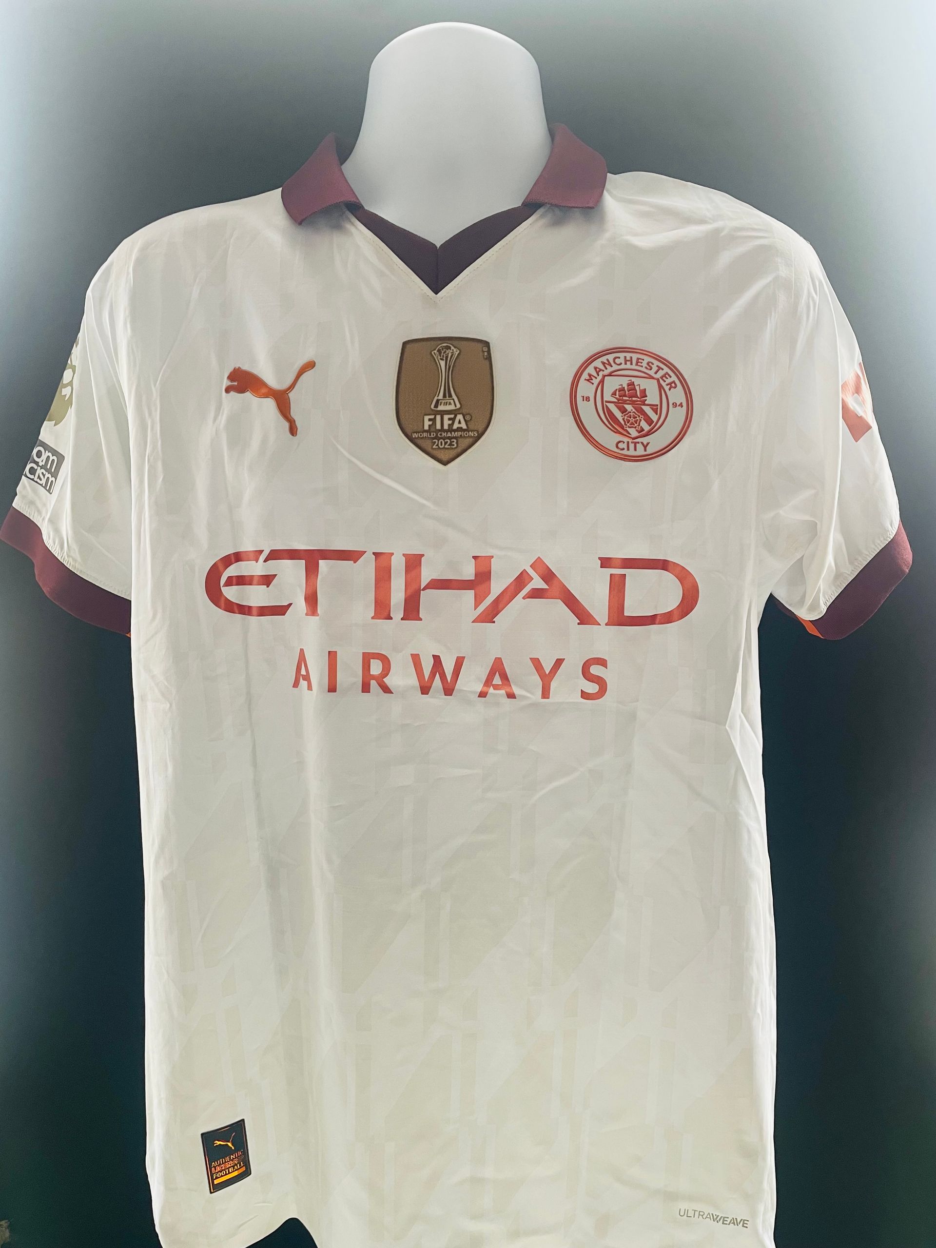 John Stones Player Issue Manchester City Away Shirt  2023-24  Season
