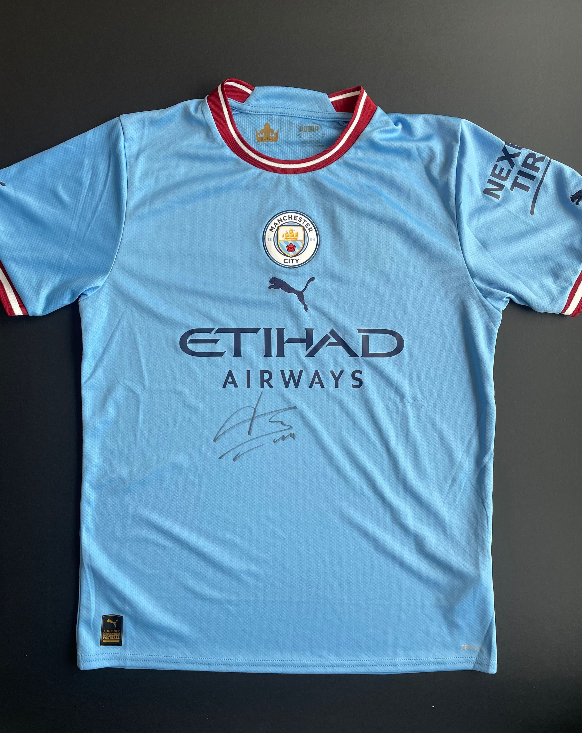 Laporte signed treble winning season shirt 2018-19