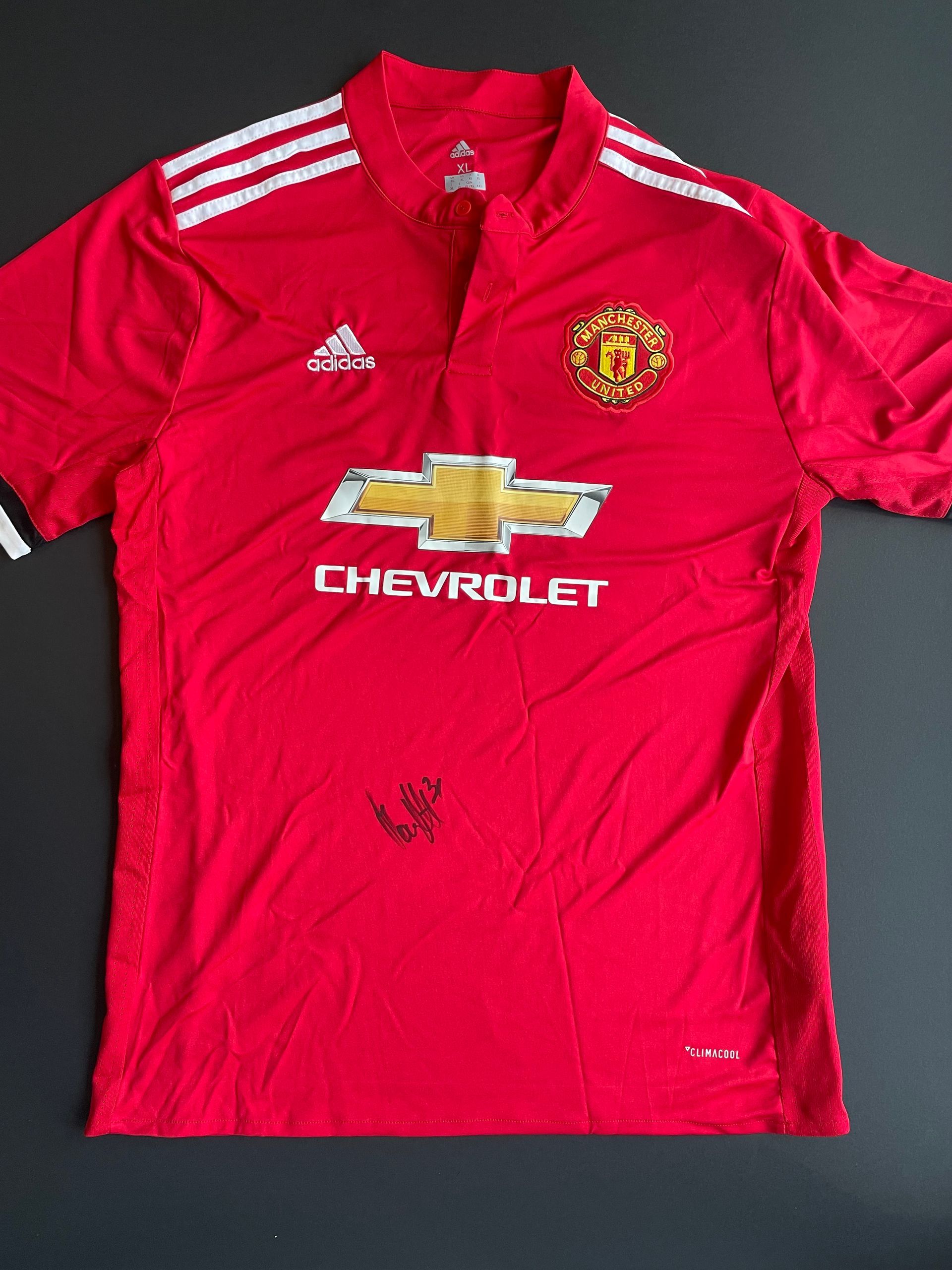 Nemanja Matic signed shirt 2017-18 season