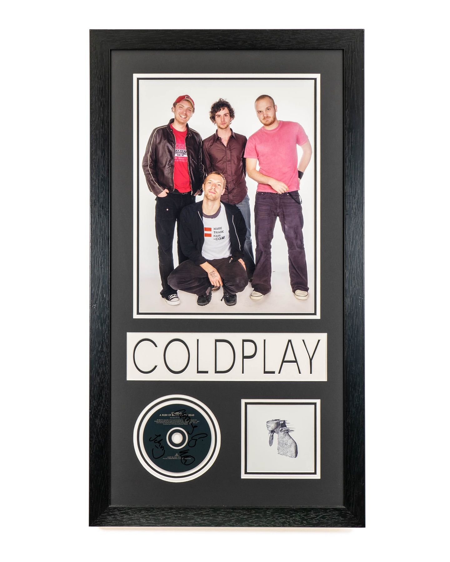 Coldplay ‘A Rush Of Blood To The Head’ framed CD album display