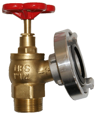 Ein Messingventil mit einem roten Griff auf weißem Hintergrund.