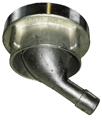 Eine Nahaufnahme eines Metallobjekts mit der Aufschrift „Devil Boat“ darauf