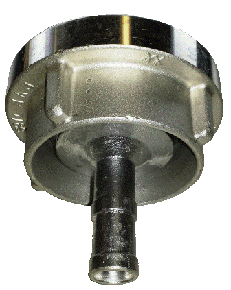 Eine Nahaufnahme eines Metallobjekts mit den Buchstaben ny darauf