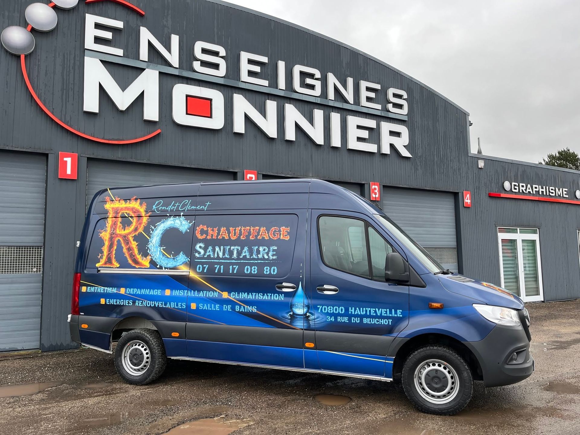 Marquage de véhicule RC Chauffage.