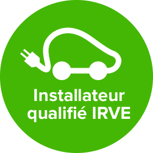Badge de certification circulaire vert pour installateur de véhicules électriques 
