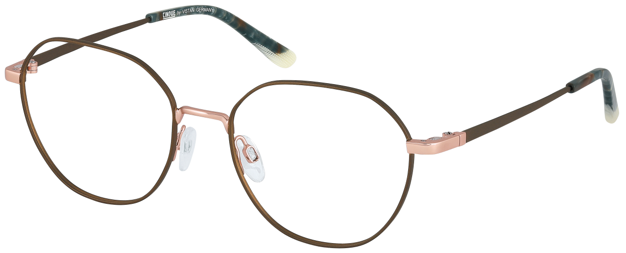 Eine runde Brille auf weißem Hintergrund.