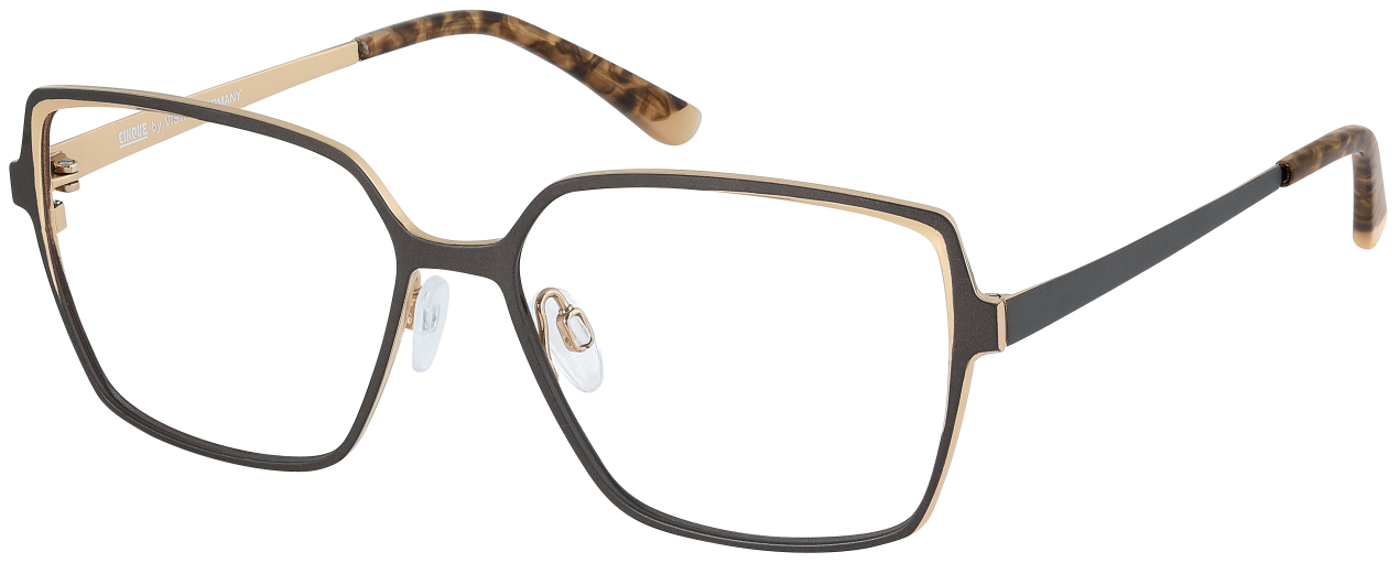 Eine Brille mit einem Rahmen im Leopardenmuster auf weißem Hintergrund.