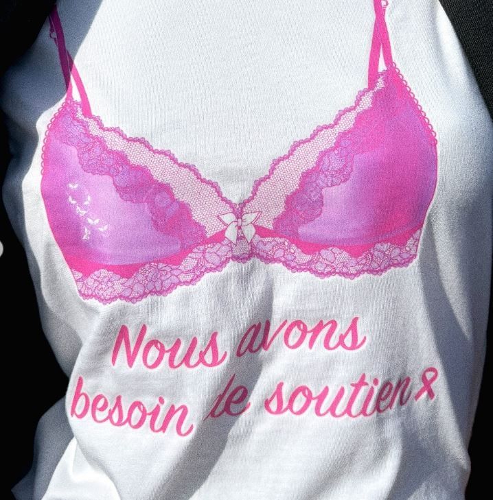 T-shirt floqué pour Octobre Rose