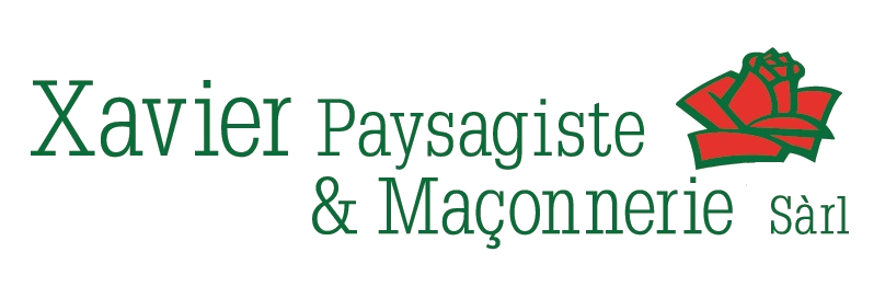 A logo for a company called xavier paysagiste & maconnerie