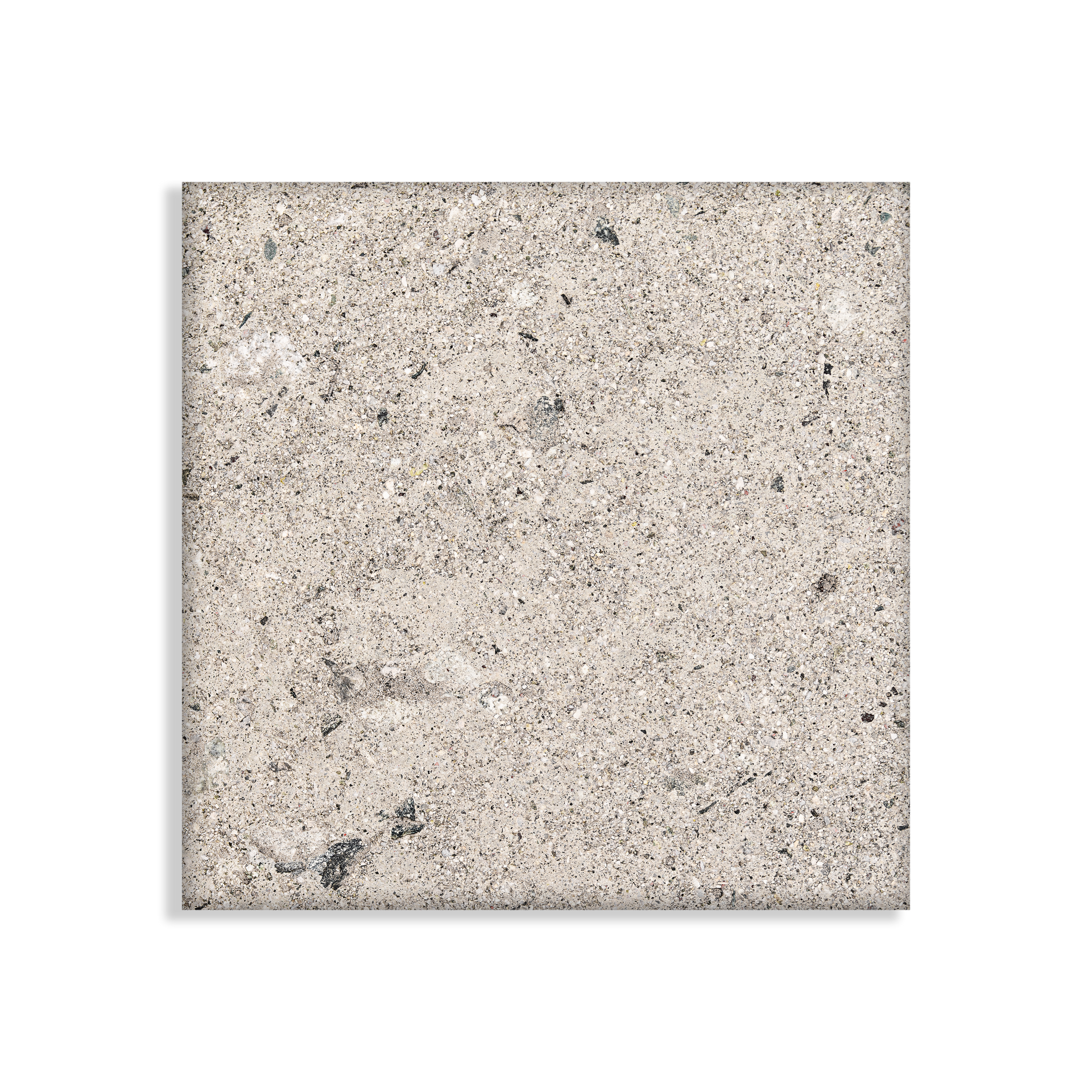 Carreau de pierre beige moucheté carré avec bordure gris clair