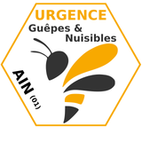 Logo : Urgence Guêpes & Nuisibles, Ain (01).