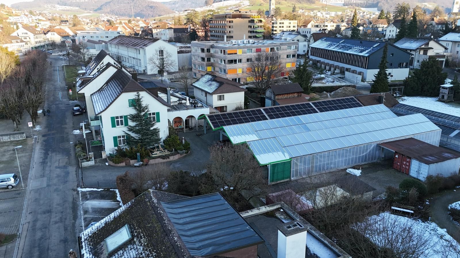 Unsere Firma in Gelterkinden von Oben. Gunzenhauser Gartenbau