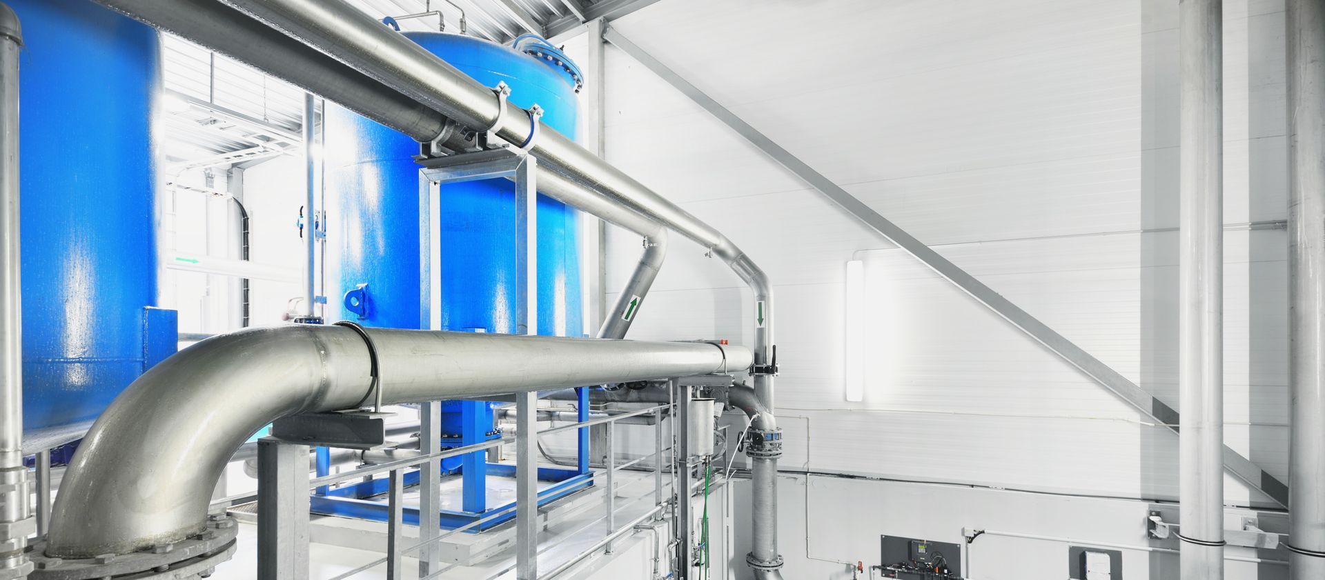 Tuyauterie d'une usine de traitement