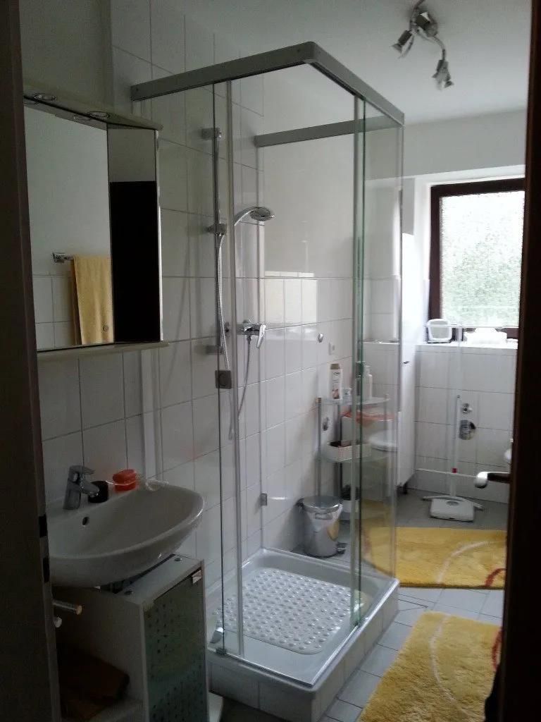 Freistehende Dusche