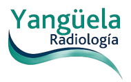 Logo de Yang&uuml;ela Radiolog&iacute;a en azul y turquesa sobre fondo blanco.